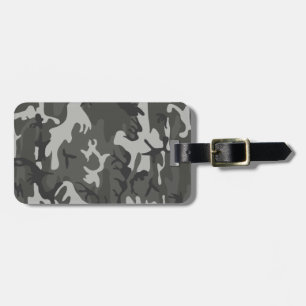 Monogramm Graue Militär Camo Tarnung Gepäckanhänger