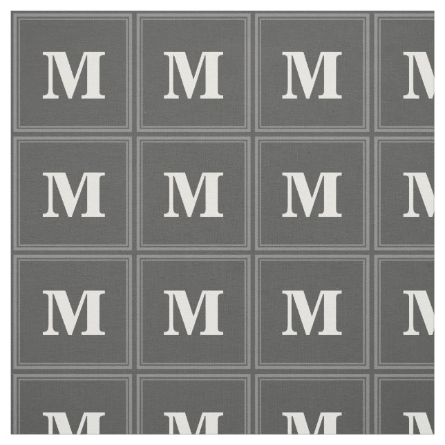 Monogramm graue Streifen Stoff (Muster)