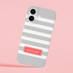 Monogramm graue und korallenvorbereitete Streifen title_seo2<br><div class="desc">Niedliches gürtelmodernes Preppy-Stripe-Muster,  personalisiert mit einem einfachen Klassiker Monogramm in kontrastfarbenem Rahmen. Klicken Sie auf Anpassen,  um den Schriftart und die Farbe des Textes zu ändern,  um Ihr eigenes einzigartiges Design zu erstellen!</div>