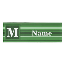 Monogramm grüne Streifen