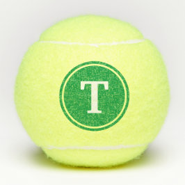 Monogramm grüner Dotserieller Tennisbälle