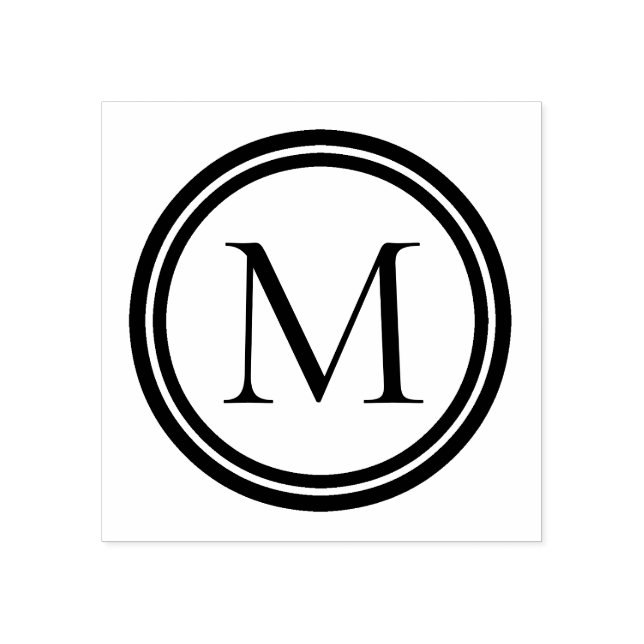 Monogramm Gummistempel (Prägung)