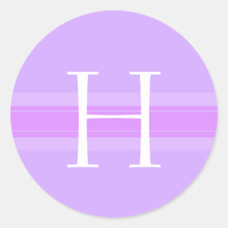 Monogramm-H-Aufkleber Runder Aufkleber