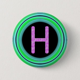 Monogramm "H " Button