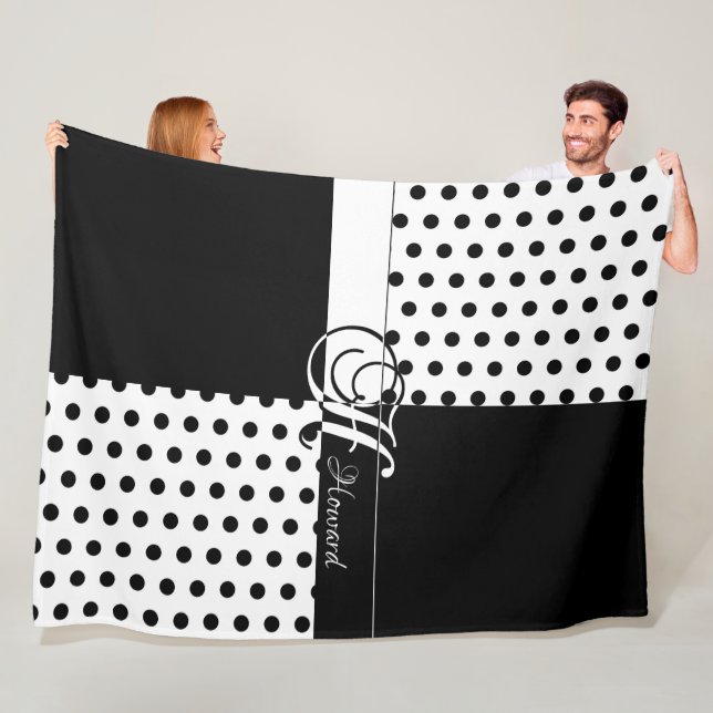 Monogramm H Fleecedecke (Beispiel)