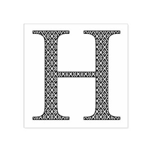 Monogramm H Gummistempel
