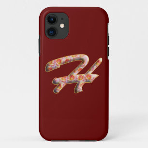 Monogramm H in Rose Muster iPhone 5 Fall Case-Mate iPhone Hülle
