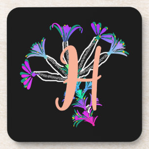 Monogramm H Initial Bierdeckel Getränkeuntersetzer