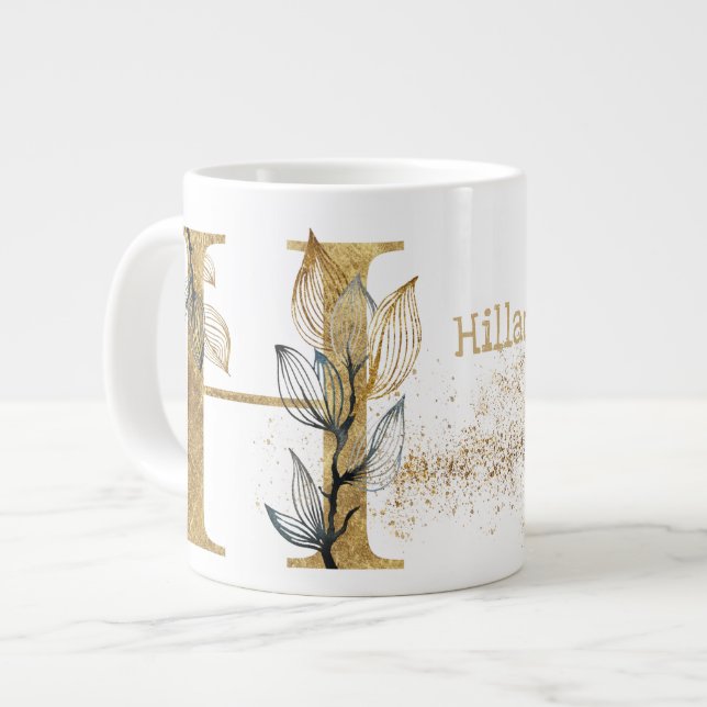 Monogramm "H" Jumbo-Tasse Soup Ice Cream (Vorderseite Links)