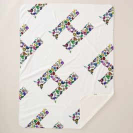 Monogramm H Sherpadecke