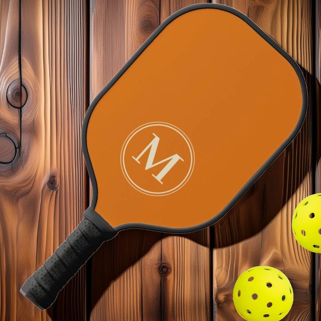 Monogramm Halbjahrhundert Feststoff warme Citrus F Pickleball Schläger (Von Creator hochgeladen)