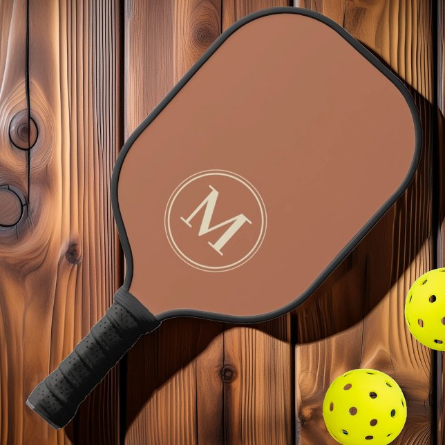Monogramm Halbjahrsfarbe für bleifreie Rose Pickleball Schläger (Von Creator hochgeladen)