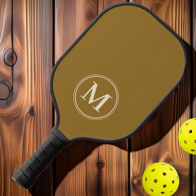 Monogramm Halbjahrsfarbe für feste, warme Wüste Pickleball Schläger (Von Creator hochgeladen)