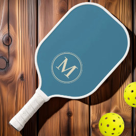 Monogramm Halbjahrsfarbe für Tiefenaqua Pickleball Schläger