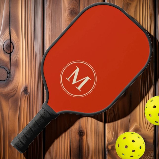 Monogramm Halbjahrsfarbe für Vollblut Orange Pickleball Schläger (Von Creator hochgeladen)