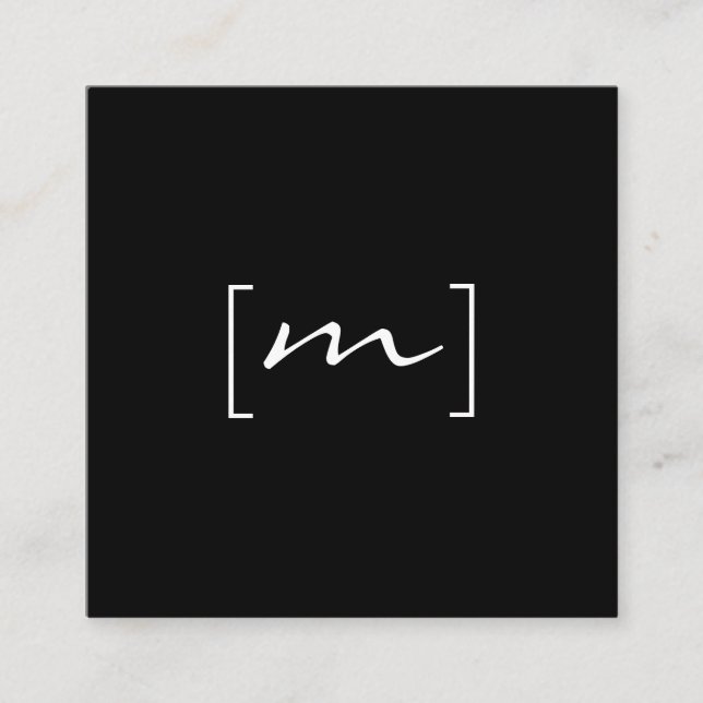Monogramm-Halterung Quadratische Visitenkarte (Vorderseite)