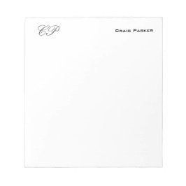Monogramm Handschrift Beruflich Schlicht einfach Notizblock