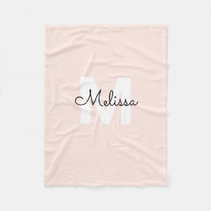 Monogramm-Handschriftkallim Fleecedecke