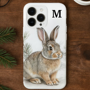 Monogramm-Hase und Kiefer  Case-Mate iPhone 14 Pro Max Hülle
