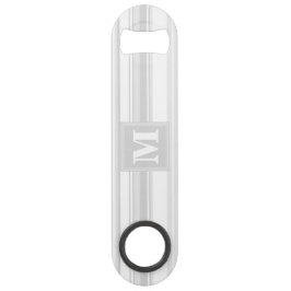 Monogramm hellgraue Streifen Speedflaschenöffner