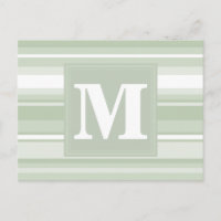 Monogramm hellgrüne Streifen