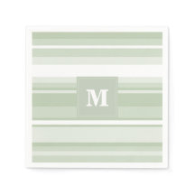 Monogramm hellgrüne Streifen