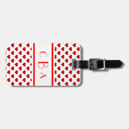 Monogramm-Herzen Gepäckanhänger