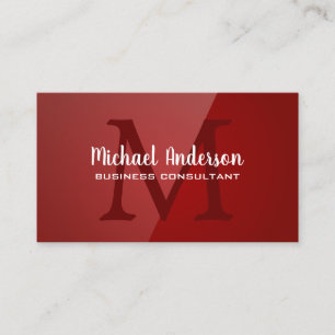 Monogramm   Hintergrundinformationen zu Red Gloss Visitenkarte