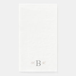 Monogramm-Hochzeit für den Gold & Silver Combo-Sch Serviette