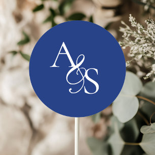 Monogramm, Hochzeit Runder Aufkleber