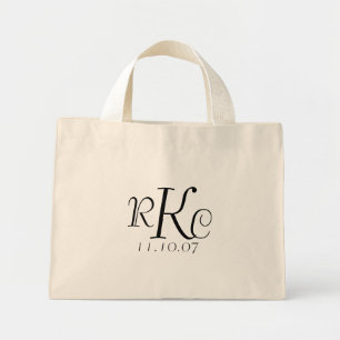Monogramm Hochzeit-Tasche Mini Stoffbeutel