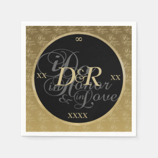 Monogramm Hochzeit von Napkins Serviette