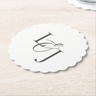 Monogramm-Hochzeitskallope Untersetzer