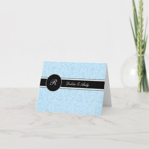 Monogramm-Hochzeitskarten Dankeskarte