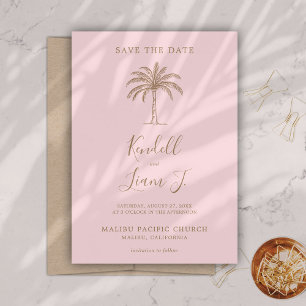 Monogramm Hochzeitslogo Palme Save The Date