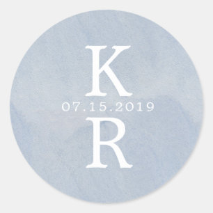 Monogramm Hochzeitsmonogramm Runder Aufkleber