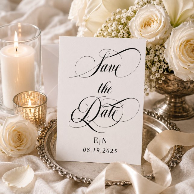 Monogramm-Hochzeitsstift Save The Date (Von Creator hochgeladen)
