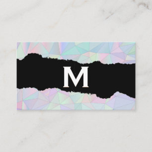 Monogramm   Holographische Breite   Torneffekt Visitenkarte