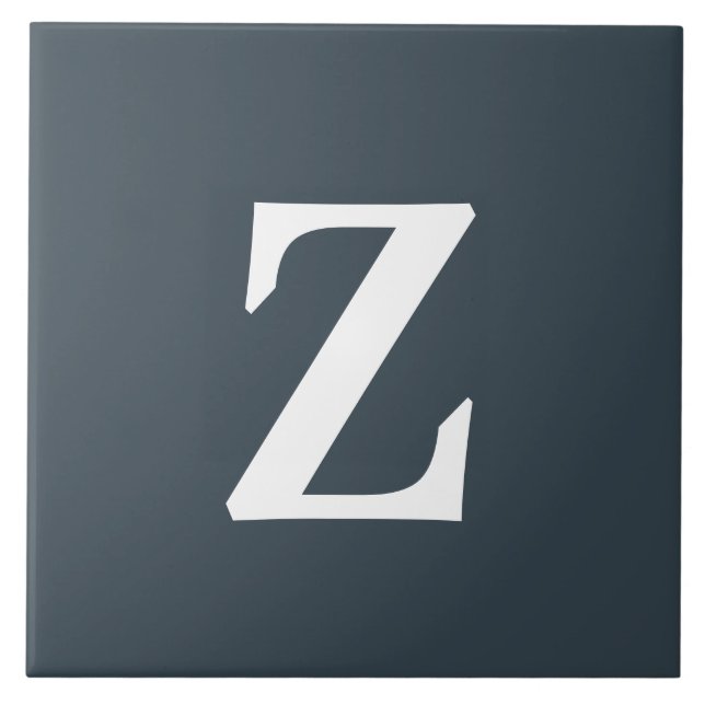 Monogramm Holzkohle Stilvolle Farbkomplementierung Fliese (Vorderseite)