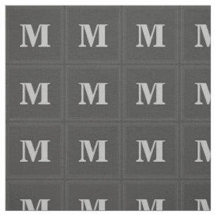 Monogramm-Holzkohlequadrate Stoff