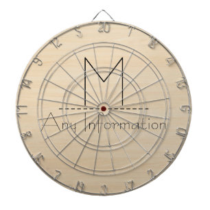 Monogramm Holzkörner Dartscheibe