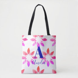 Monogramm Hot Pink Aquarell Retorale Tasche