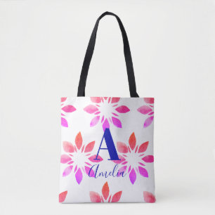 Monogramm Hot Pink Aquarell Retorale Tasche