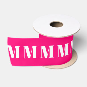 Monogramm Hot Pink Fuchsien benutzerdefinierte Anf Satinband