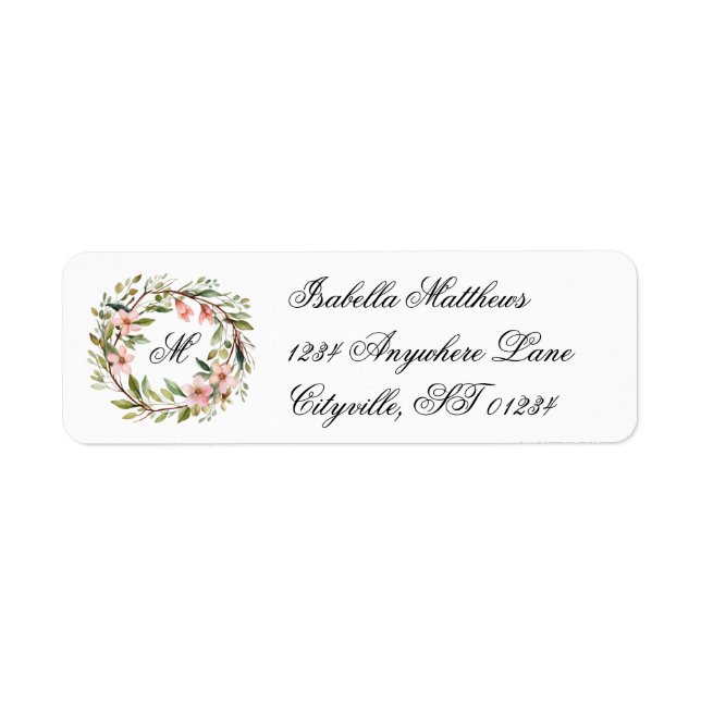 Monogramm Hübsche Twig-Wildblume (Vorne)