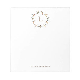 Monogramm Hummingbird Postit Notes Notizblock