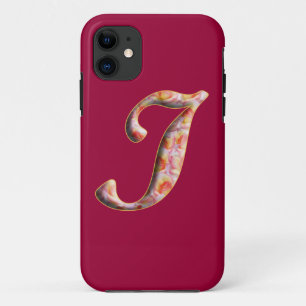 Monogramm I in Rose Muster iPhone 5 Fall Case-Mate iPhone Hülle