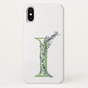 Monogramm I Lavendel-Eukalyptus Case-Mate iPhone Hülle