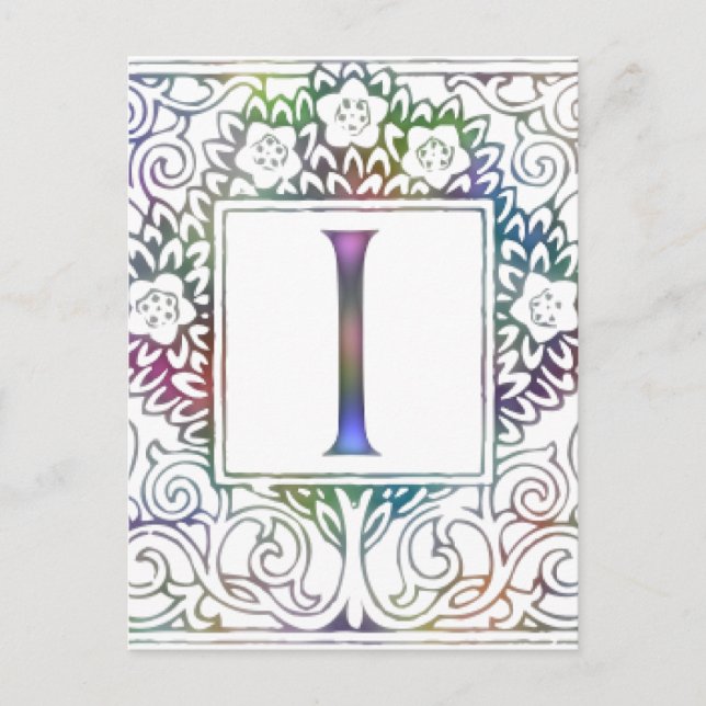 Monogramm I Postkarte (Vorderseite)