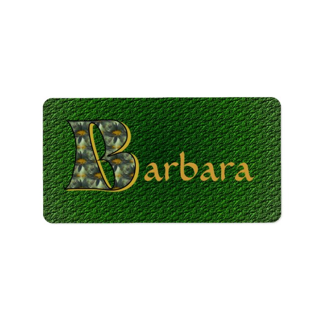 Monogramm Ihr Name Initial-B-Daisienetikett Adressaufkleber (Vorne)